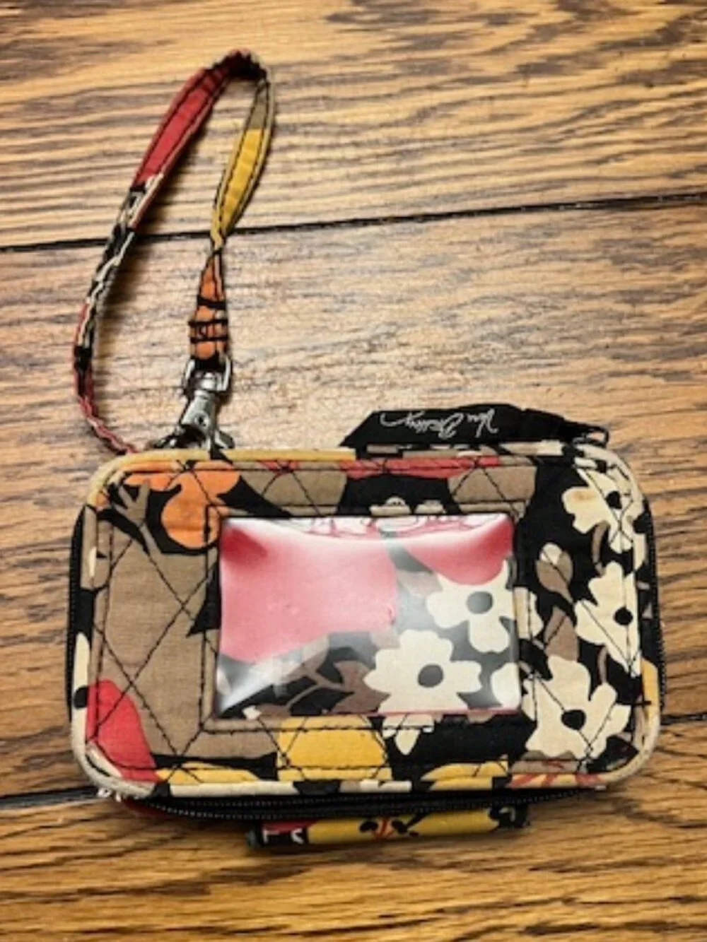 Authentic Vera Bradley wristlet wallet, Multi color, Zip Around, Good Condition! - Picture 1 of 6
